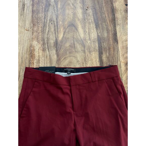 NWT Banana Republic Women's Red Italian Wool Classic Logan Trouser Pants Size 2 - Picture 3 of 7